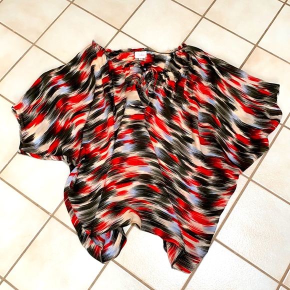 Vintage Parker Silk Blouse Loose Fit Butterfly - Picture 1 of 5